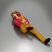 woman in mini jacket  lying on the floor touching her injured knee - Only-Games