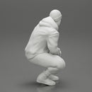 gangster sitting in hat and open jacket and short - Only-Games