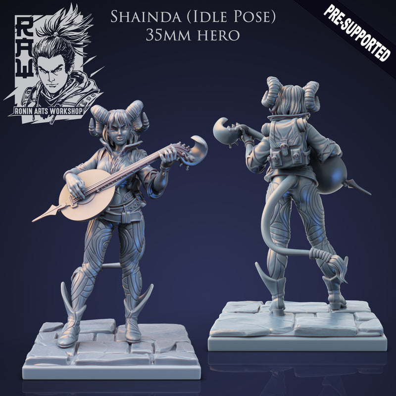 Shainda The Bard - Idle and Action Pose - Only-Games