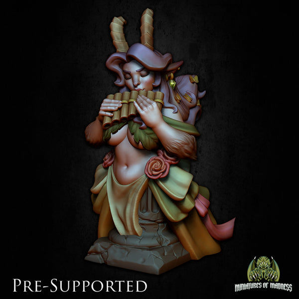 [BUST] Cybel The Satyr [PRE-SUPPORTED] 32mm Female Druid Bard