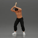 gangster holding a baseball bat while biting someone on the floor - Only-Games