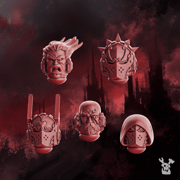 Crimson Wings Heads Set x5 #1 - Only-Games