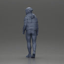 Bearded Man in Winter Outfit Walking with Casual Confidence - Only-Games