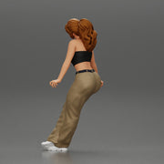 lowrider chola girl is leaning against the car mini shirt - Only-Games