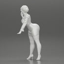 Beautiful girl in Dress and heels  Leaning on the Car - Only-Games