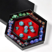 Tray of Fates | Hexagonal Dice Tray | Red Felt - Only-Games