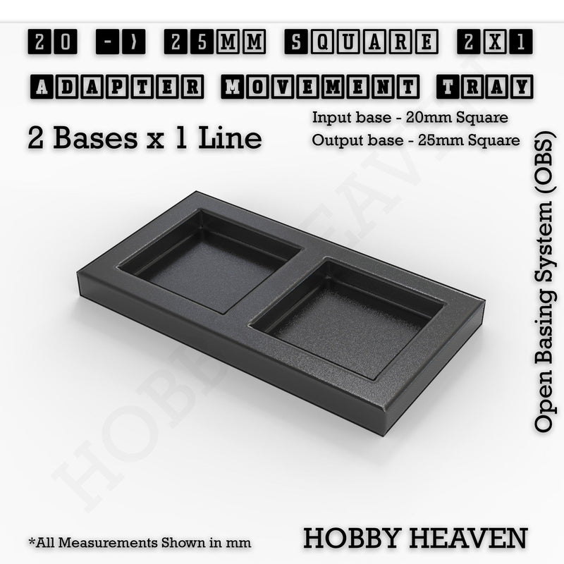 Square and Rectangle Movement Trays Adapters for Tabletop Games - Only-Games