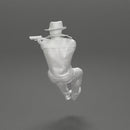 Gangster in hat driving a car and holding gun - Only-Games