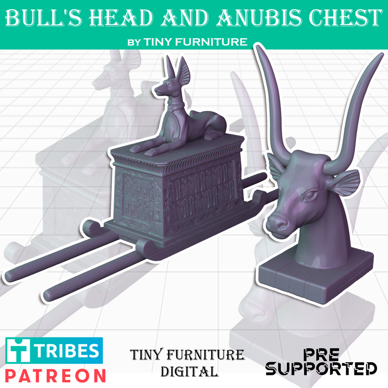 Bull's head and Anubis chest - Only-Games