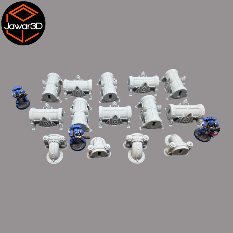 Production Pipes - 28mm Wargaming Scatter Terrain Scenery Tabletop Miniature - Only-Games