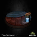 Witch Base 25mm [PRE-SUPPORTED] Wood Floor - Only-Games