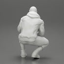 gangster sitting in hat and open jacket and short - Only-Games