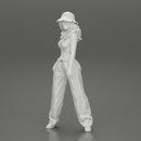 gangster homies lowrider girl posing in hat and sunglasses with long hair - Only-Games