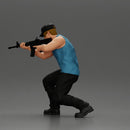 Armed Man Takes Defensive Stance During High-Stakes Tactical Situation - Only-Games