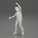 young man in a shirt and pants dancing - Only-Games