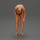 Naked Girl standing behind her boyfriend gently touching his face - Only-Games