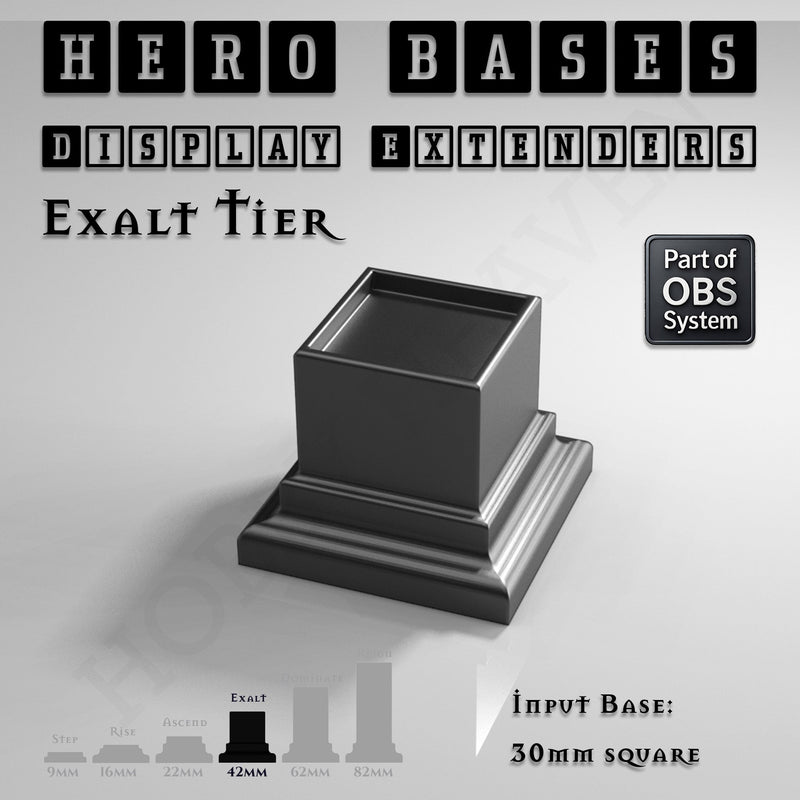 Hero Bases Display Extenders | Squares and Rectangles | Convert Gaming Bases to Display Bases & Plinths - Only-Games