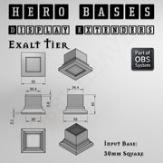 Hero Bases Display Extenders | Squares and Rectangles | Convert Gaming Bases to Display Bases & Plinths - Only-Games