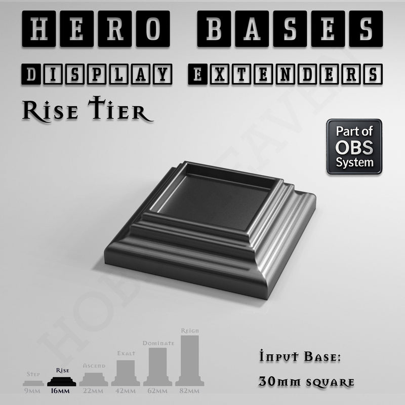 Hero Bases Display Extenders | Squares and Rectangles | Convert Gaming Bases to Display Bases & Plinths - Only-Games