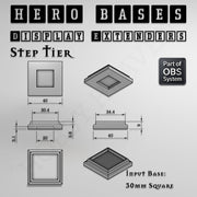 Hero Bases Display Extenders | Squares and Rectangles | Convert Gaming Bases to Display Bases & Plinths - Only-Games