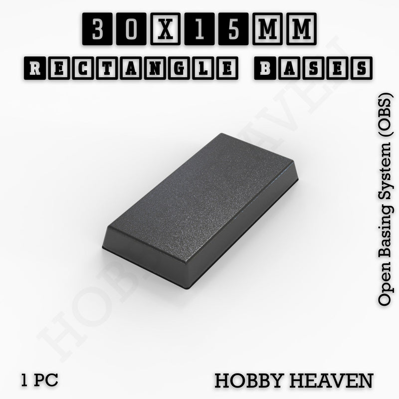 Rectangle Bases Range Sizes - 75x30mm to 125x40mm Medium Sizes 3d Print Full Range Tabletop Games - Only-Games