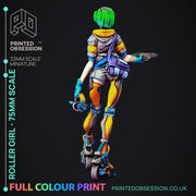 Roller Girl - 75mm scale Cyberpunk model - Only-Games