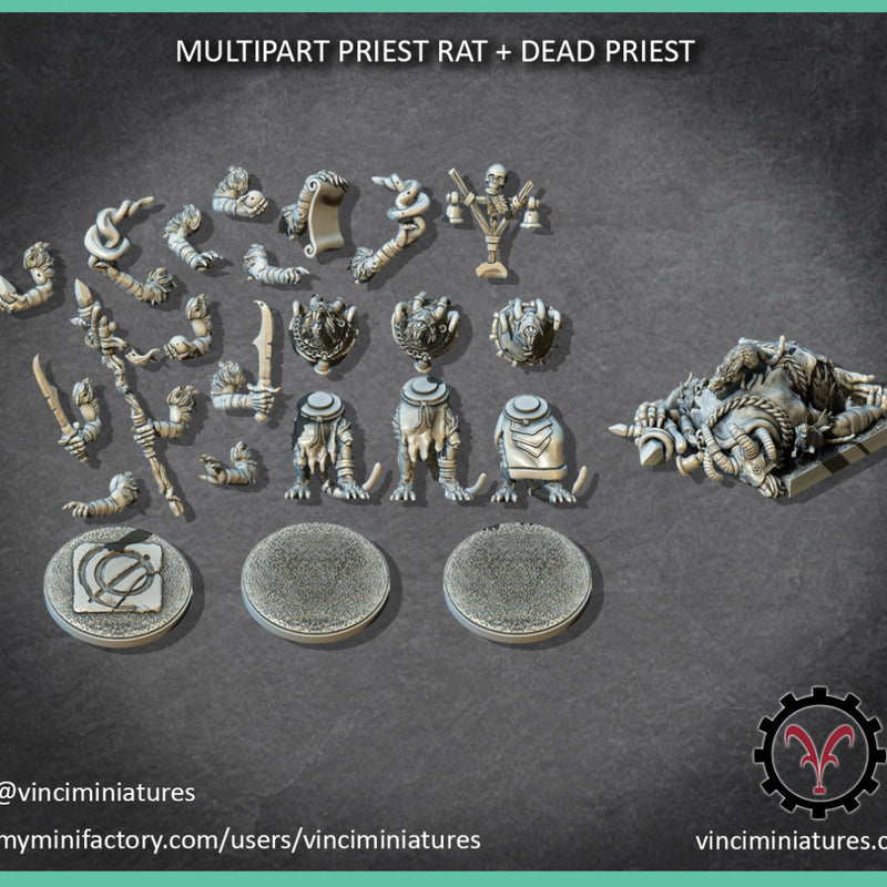 MULTIPART PRIEST RAT + DEAD PRIEST - Only-Games