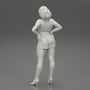 Brunette Girl in Short and mini shirt - Only-Games