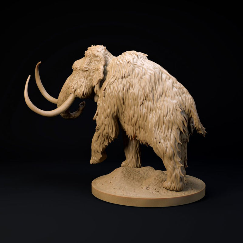 Wooly Mammoth walking 32mm scale - prehistoric animal companion - Only-Games