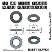 Round Bases Size Converters Round to Round 3d Print Full Range - Only-Games