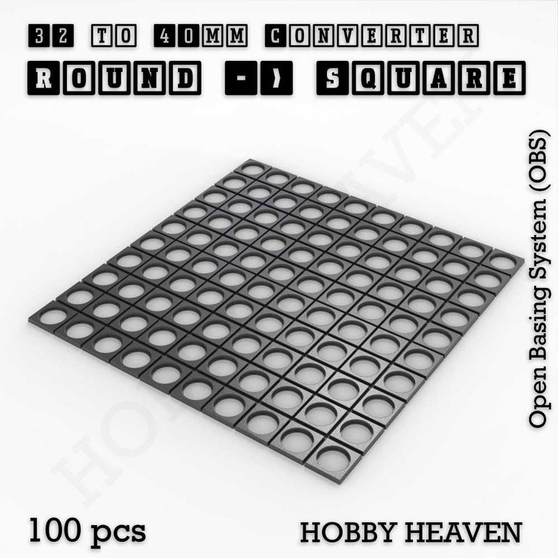 Round to Square Bases Shape and Size Converters 3d Print Full Range - Only-Games