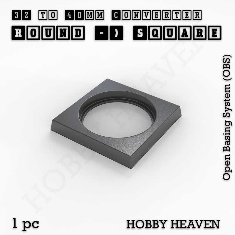 Round to Square Bases Shape and Size Converters 3d Print Full Range - Only-Games
