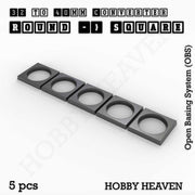 Round to Square Bases Shape and Size Converters 3d Print Full Range - Only-Games