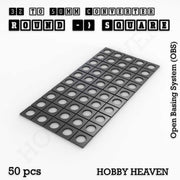 Round to Square Bases Shape and Size Converters 3d Print Full Range - Only-Games