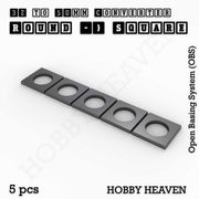 Round to Square Bases Shape and Size Converters 3d Print Full Range - Only-Games