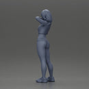 Sexy girl in a bikini and mini shirt posing confidently - Only-Games