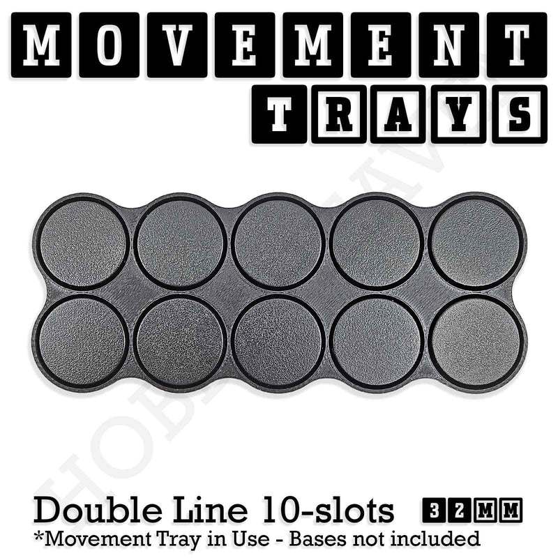 32mm Movement Trays for Tabletop Games | Compatible with Popular Miniatures | Full Range - Only-Games