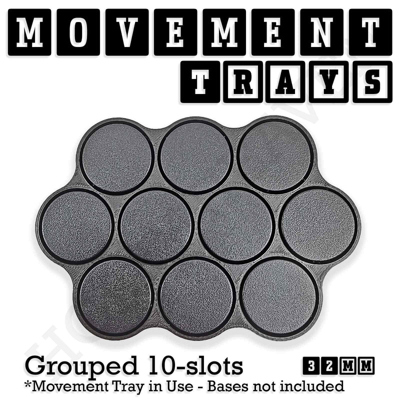 32mm Movement Trays for Tabletop Games | Compatible with Popular Miniatures | Full Range - Only-Games