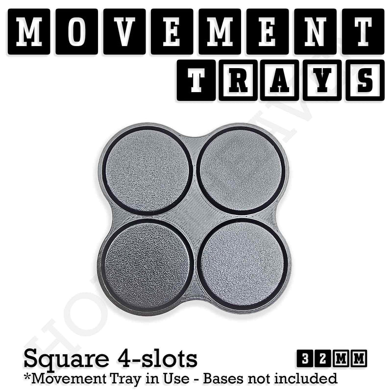 32mm Movement Trays for Tabletop Games | Compatible with Popular Miniatures | Full Range - Only-Games
