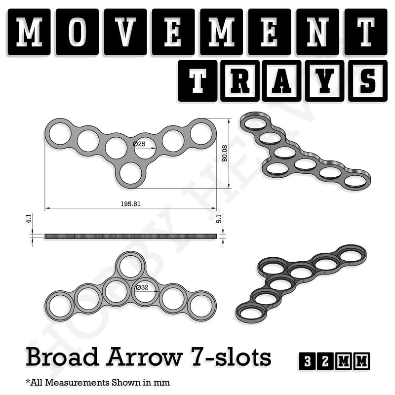 32mm Movement Trays for Tabletop Games | Compatible with Popular Miniatures | Full Range - Only-Games