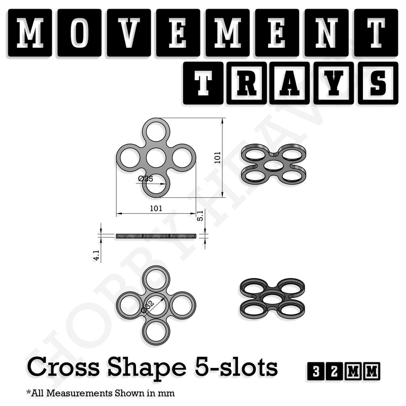 32mm Movement Trays for Tabletop Games | Compatible with Popular Miniatures | Full Range - Only-Games