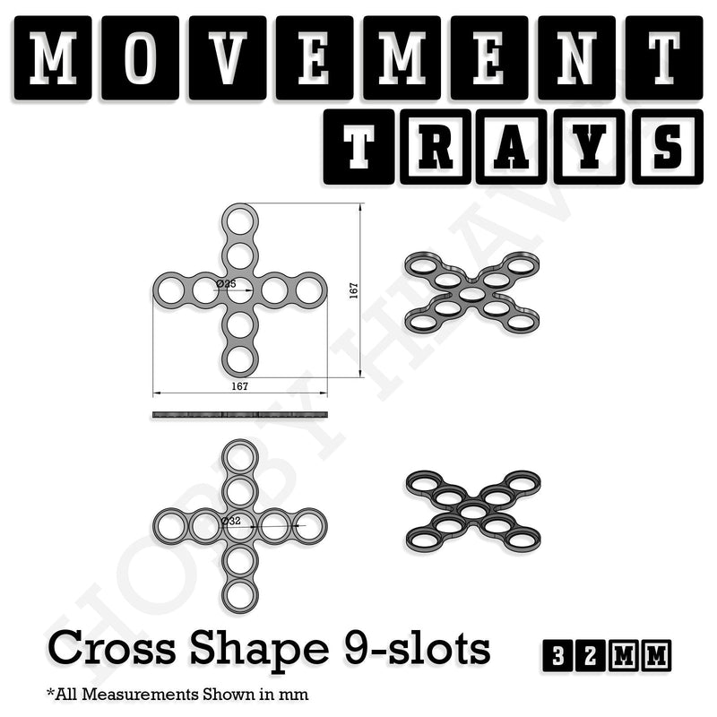 32mm Movement Trays for Tabletop Games | Compatible with Popular Miniatures | Full Range - Only-Games