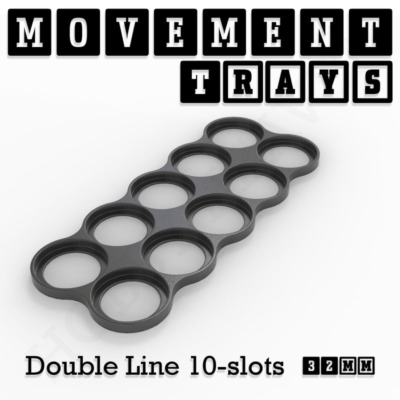 32mm Movement Trays for Tabletop Games | Compatible with Popular Miniatures | Full Range - Only-Games