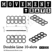 32mm Movement Trays for Tabletop Games | Compatible with Popular Miniatures | Full Range - Only-Games