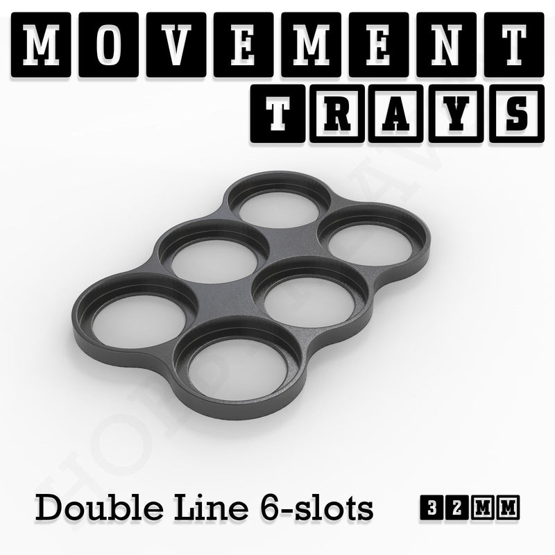 32mm Movement Trays for Tabletop Games | Compatible with Popular Miniatures | Full Range - Only-Games
