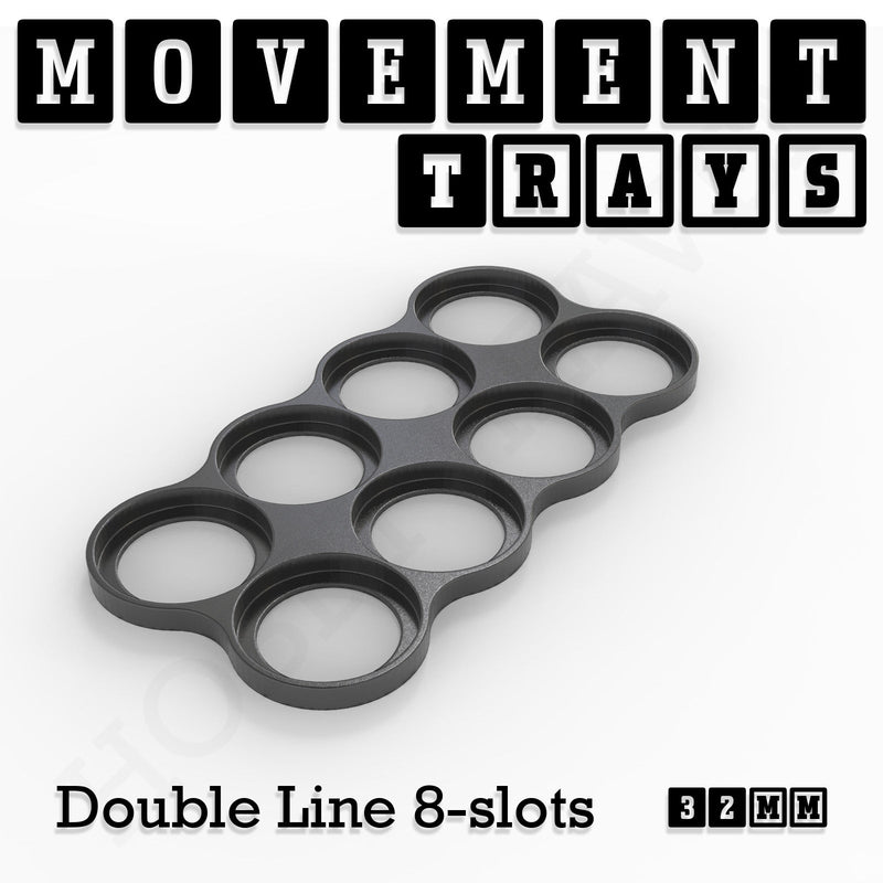 32mm Movement Trays for Tabletop Games | Compatible with Popular Miniatures | Full Range - Only-Games