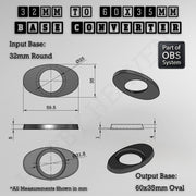 Round To Oval Bases Size Converters 3d Print Full Range - Only-Games