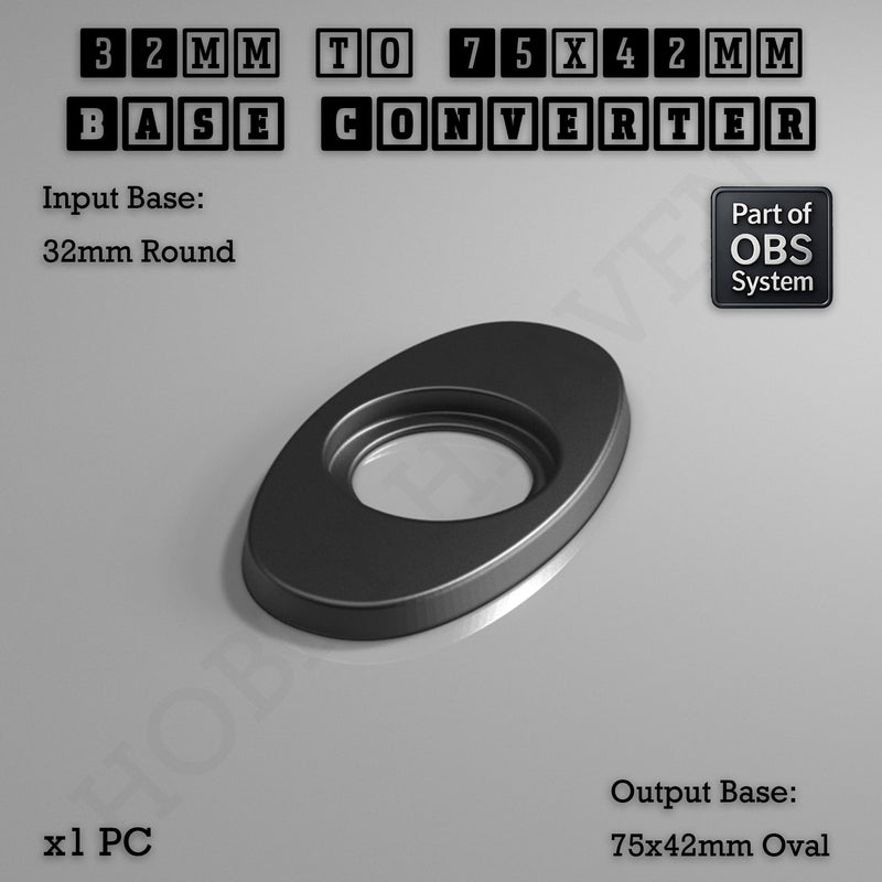 Round To Oval Bases Size Converters 3d Print Full Range - Only-Games