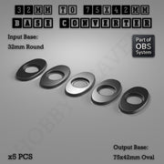 Round To Oval Bases Size Converters 3d Print Full Range - Only-Games