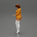 Sexy Girl standing in open long shirt and bra - Only-Games